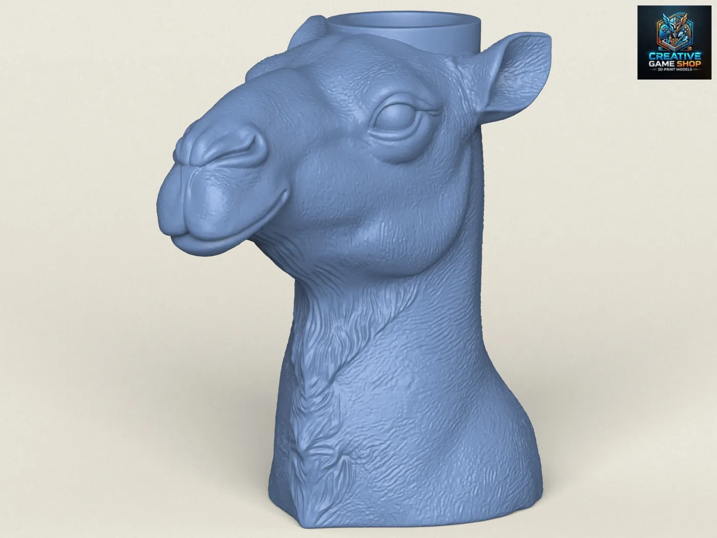 Camel Face Vase 3D Print Model .c4d .max .obj .3ds .fbx .stl .blend 