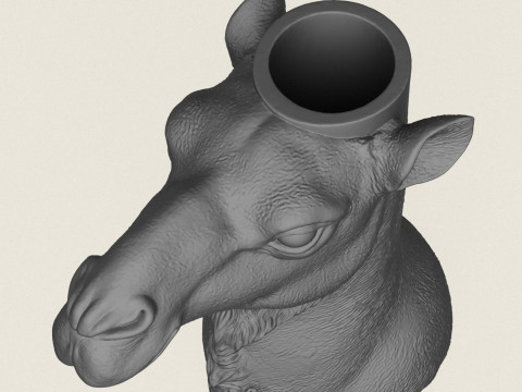 Camel Face Vase Print Ready 3D 프린트 모델