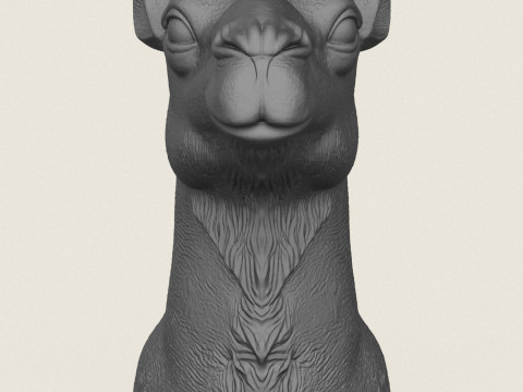 Camel Face Vase Print Ready 3D 프린트 모델