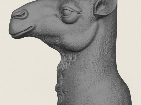 Camel Face Vase Print Ready 3D 프린트 모델