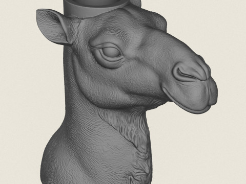 Camel Face Vase Print Ready 3D 프린트 모델