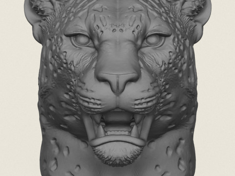 Leopard Head Vase Modelo de Impressão 3D