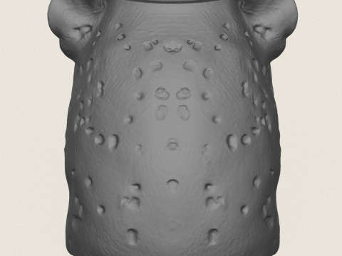 Leopard Head Vase Modelo de Impressão 3D
