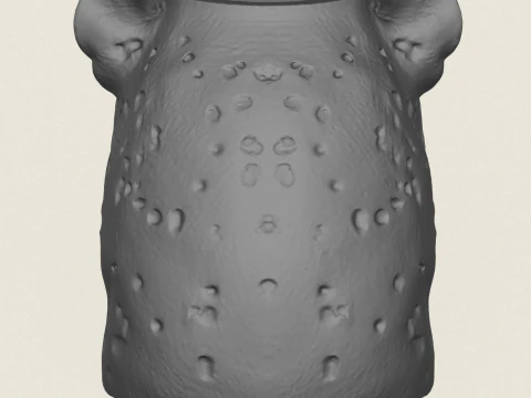 Leopard Head Vase 3D Print Model