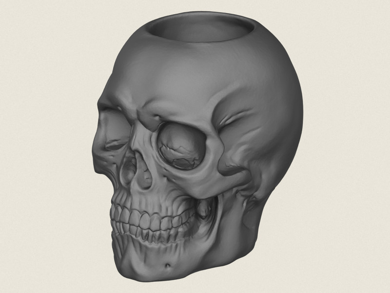 Vas Tengkorak Model Cetak 3D .c4d .max .obj .3ds .fbx .stl .blend