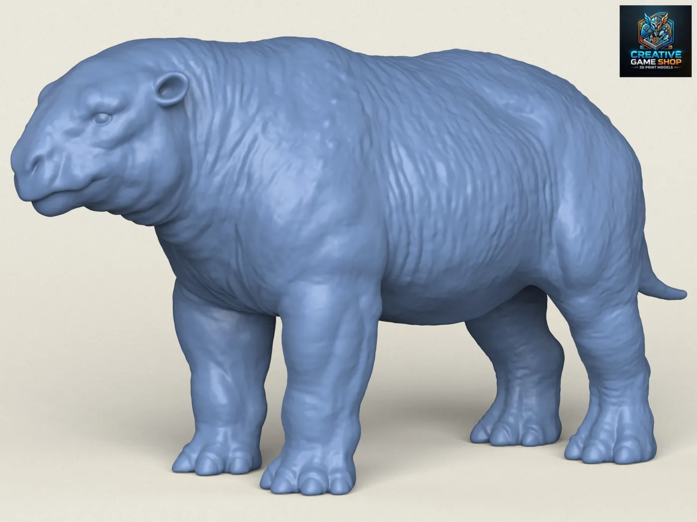 Dinosaur Bull 3D Print Model .c4d .max .obj .3ds .fbx .stl .blend