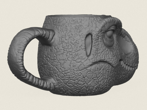 Кофейная кружка с молоком динозавра 3D Принт Модель