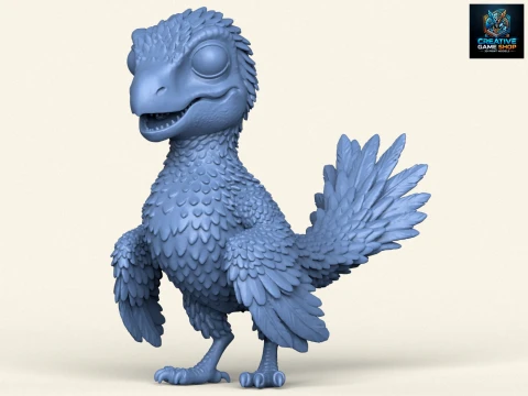 Cucciolo di uccello dinosauro Modello di stampa 3D