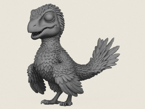 Dinosaur Bird Baby Print Ready 3D Druckmodell