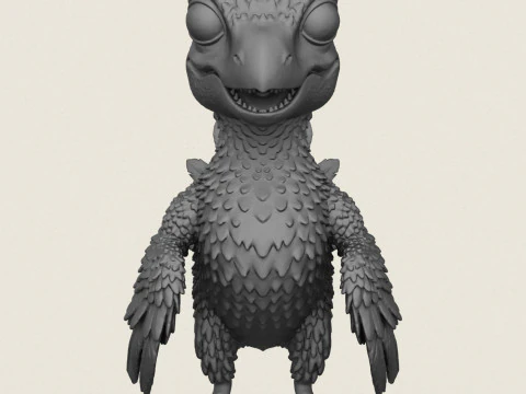 Dinosaur Bird Baby 3D Print Model