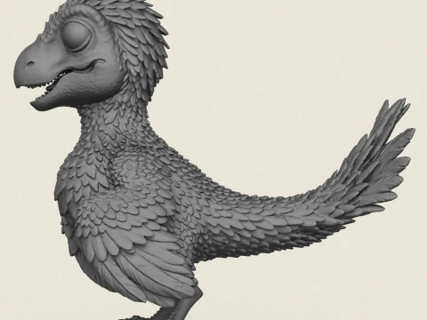 Dinosaur Bird Baby 3D Print Model