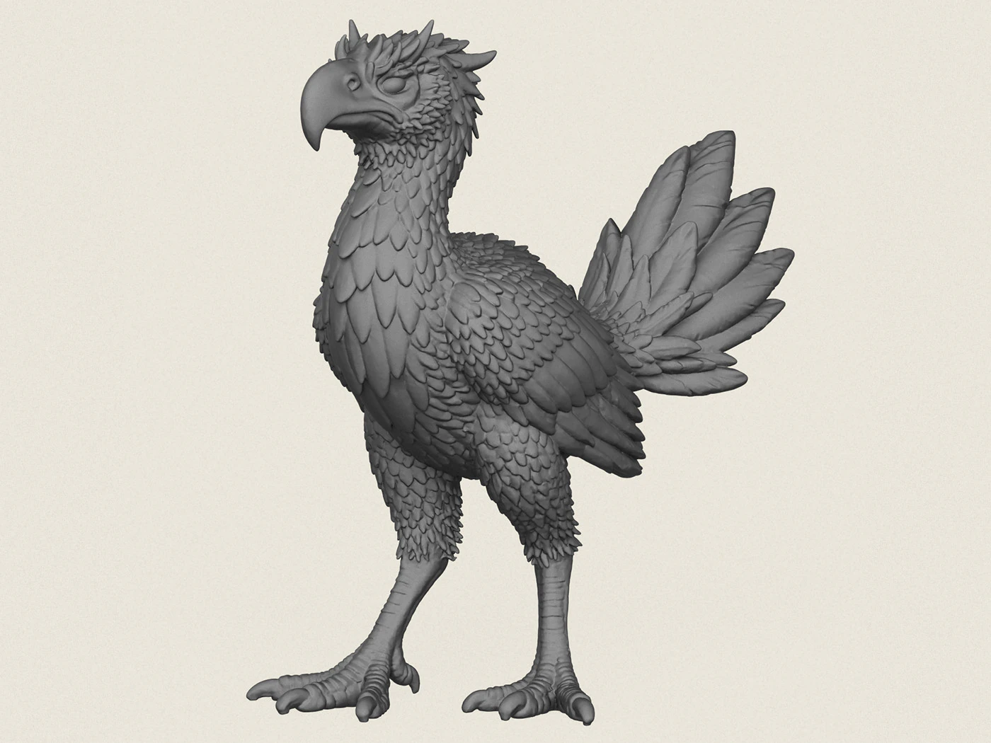 Dinosauro mostro uccello Modello di stampa 3D .c4d .max .obj .3ds .fbx .stl .blend 