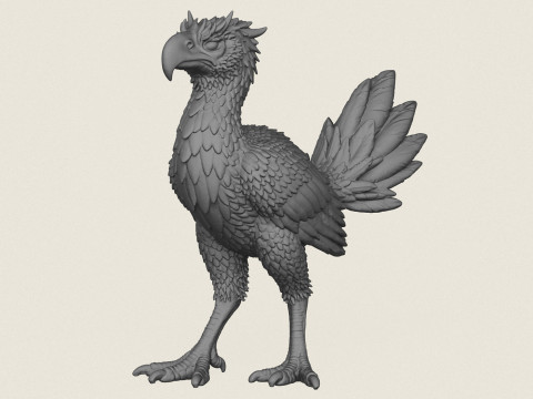 Dinosaur Monster Bird Print Ready Modèles 3D en vedette