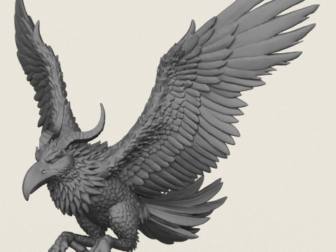 襲い来る怪鳥 3Dプリントモデル