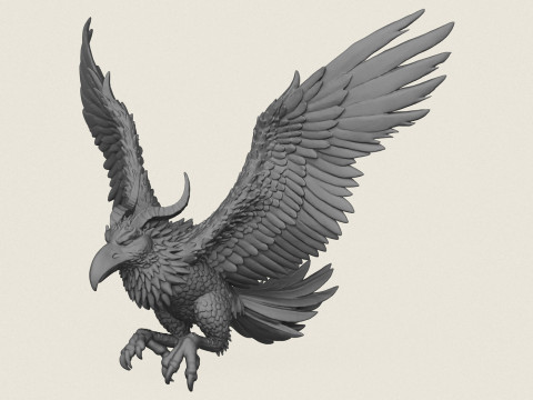 Атакуючий птах-монстр 3D Принт Модель