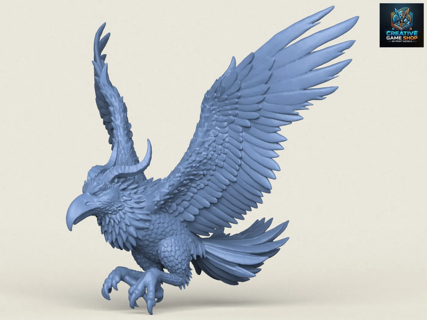 Canavar Kuşa Saldırmak 3D Baskı Modeli .c4d .max .obj .3ds .fbx .stl .blend 