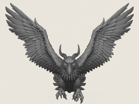 Attaccare Monster Bird Stampa pronta Modello di stampa 3D