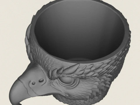 Eagle Head Planter 3D Print Model