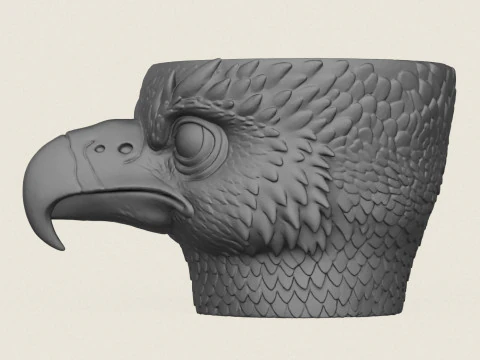 Eagle Head Planter 3D Print Model