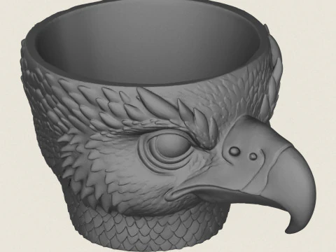Eagle Head Planter 3D Print Model