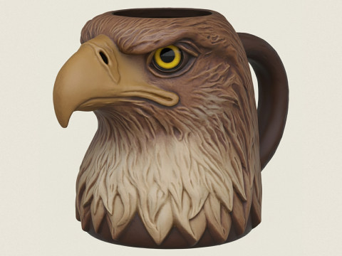鹰头马克杯 3D 打印模型