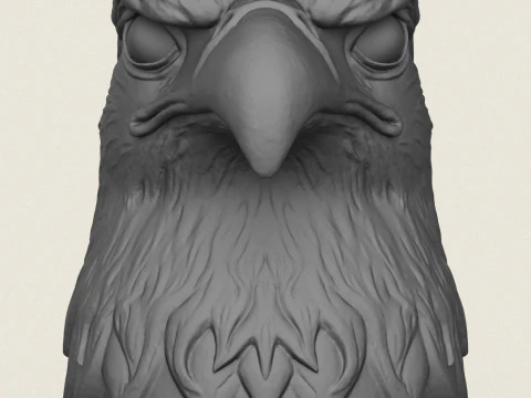 Caneca Cabe&ccedil;a de &Aacute;guia Modelo de Impressão 3D