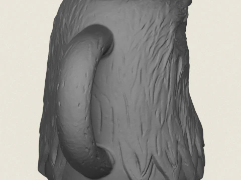 Caneca Cabe&ccedil;a de &Aacute;guia Modelo de Impressão 3D