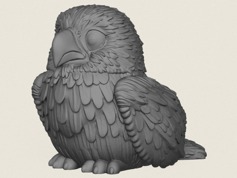 Baby Eagle Statue 3D Print Model