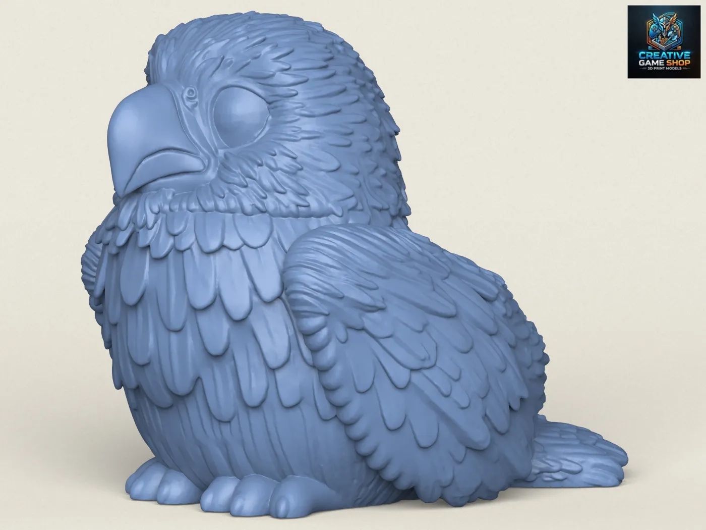 Baby Eagle Statue 3D Print Model .c4d .max .obj .3ds .fbx .stl .blend 