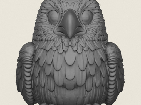 Statue de bébé aigle prête à imprimer Modèles 3D en vedette