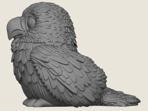 Statue de bébé aigle prête à imprimer Modèles 3D en vedette