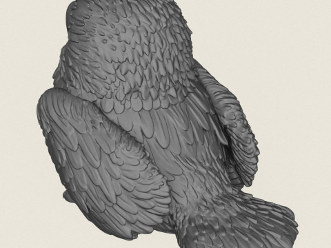 Statue de bébé aigle prête à imprimer Modèles 3D en vedette