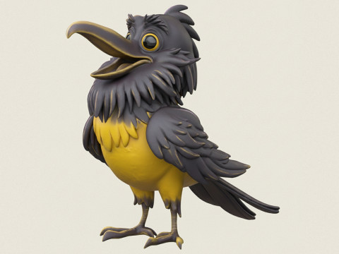 Cartoon Toy Bird 3D Print Model