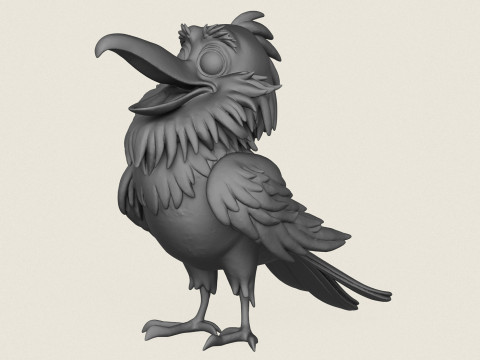 Dessin animé, jouet, oiseau, impression, prêt Modèles 3D en vedette