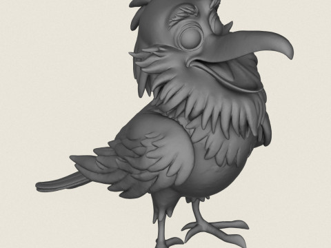 Dessin animé, jouet, oiseau, impression, prêt Modèles 3D en vedette