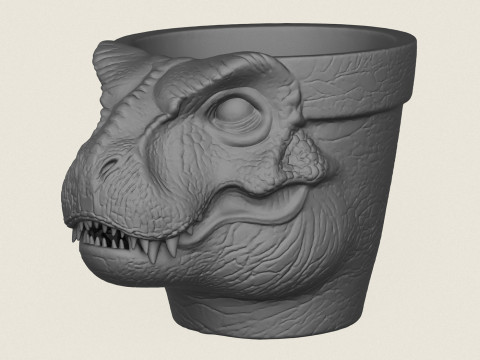 Plantador de cabeça de dinossauro Trex Modelo de Impressão 3D