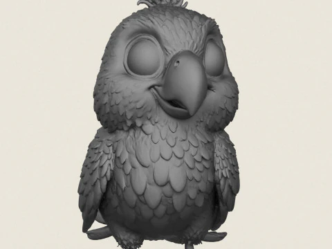 Baby Parrot Bird 3D Print Model