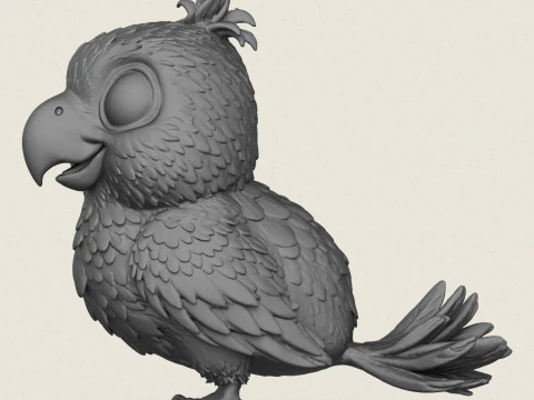 Baby Parrot Bird 3D Print Model