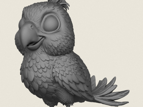 Распечатка детского попугая готова 3D Принт Модель
