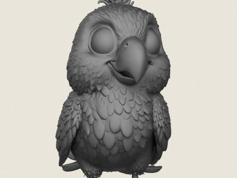 Распечатка детского попугая готова 3D Принт Модель