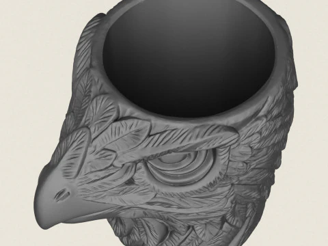 Griffin Head Planter 3D Print Model