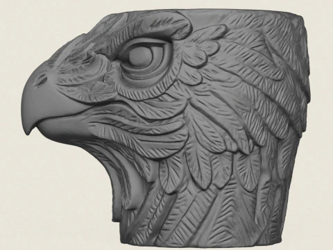 Griffin Head Planter 3D Print Model