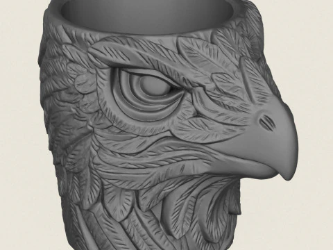 Griffin Head Planter 3D Print Model