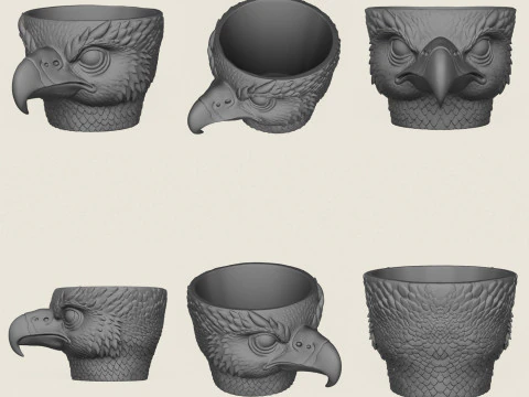 Animal Head Planter Collection 3D Print Model