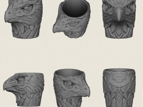 Animal Head Planter Collection 3D Print Model