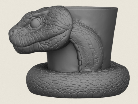 Плантатор з головою змії Python 3D Принт Модель