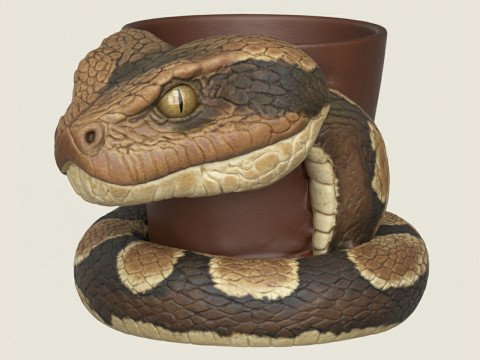 Плантатор со змеиной головой Python 3D Принт Модель