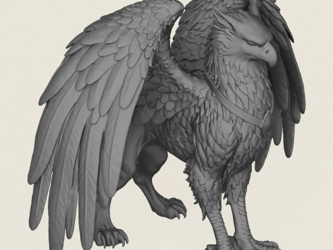 Griffin Bird Animal 3D Print Model