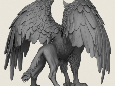 Fantasy Griffin Print Ready 3D Print Model