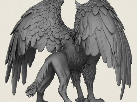 Griffin Bird Animal 3D Print Model